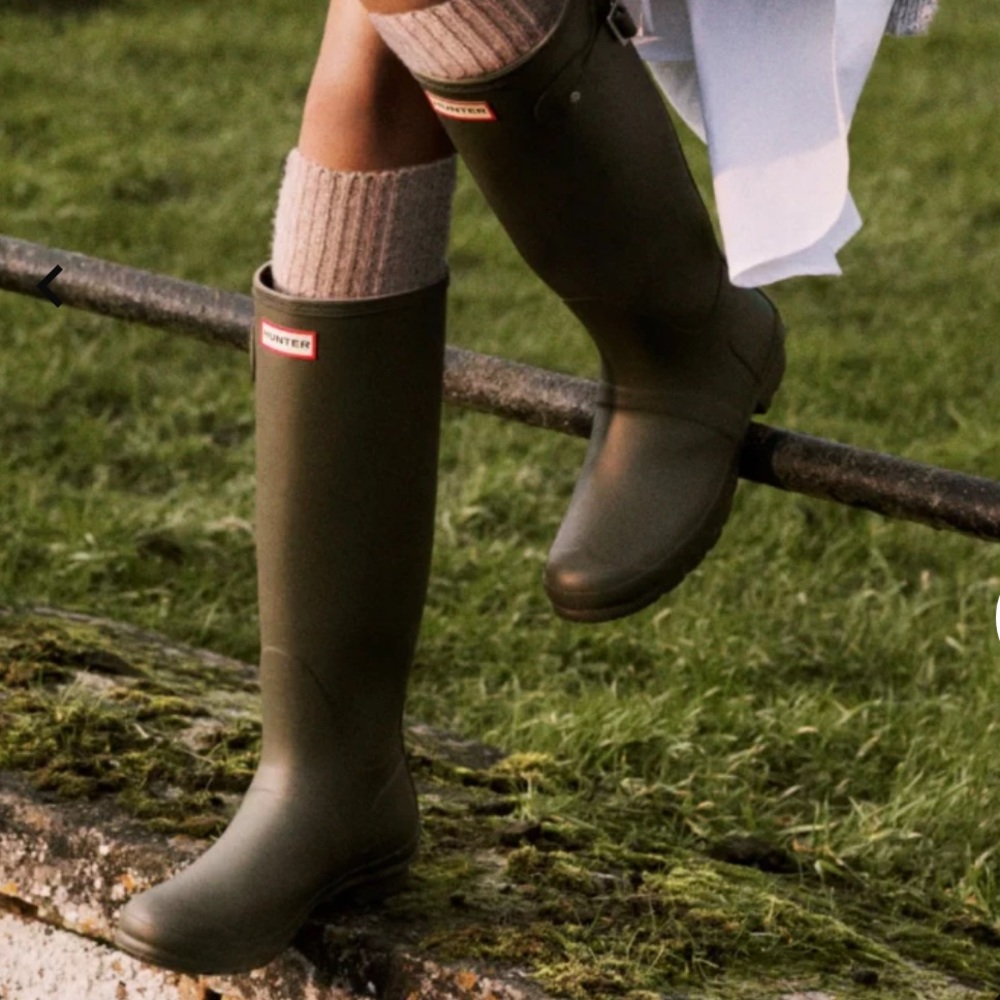 Hunter Women's Original Tall Rain Boots, Size 7, Green